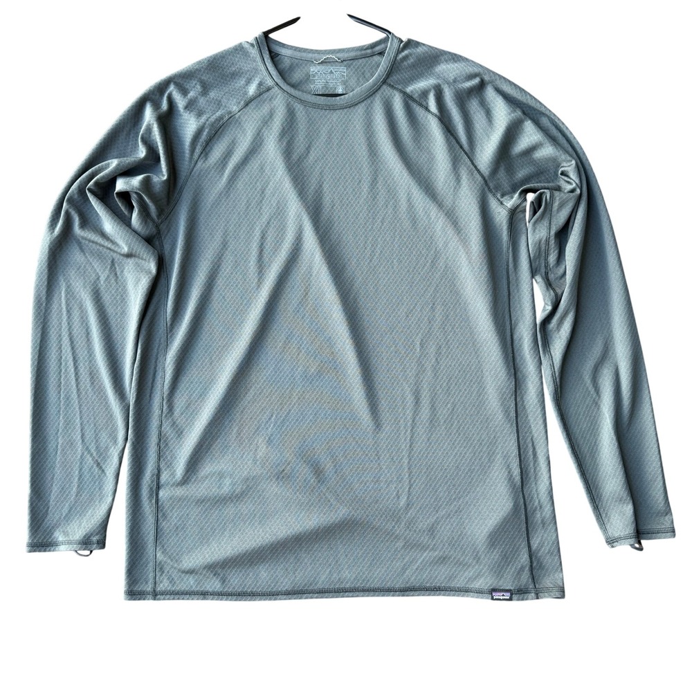 Patagonia Capilene Midweight Base Layer Shirt Mens XL Gray Long Sleeve
